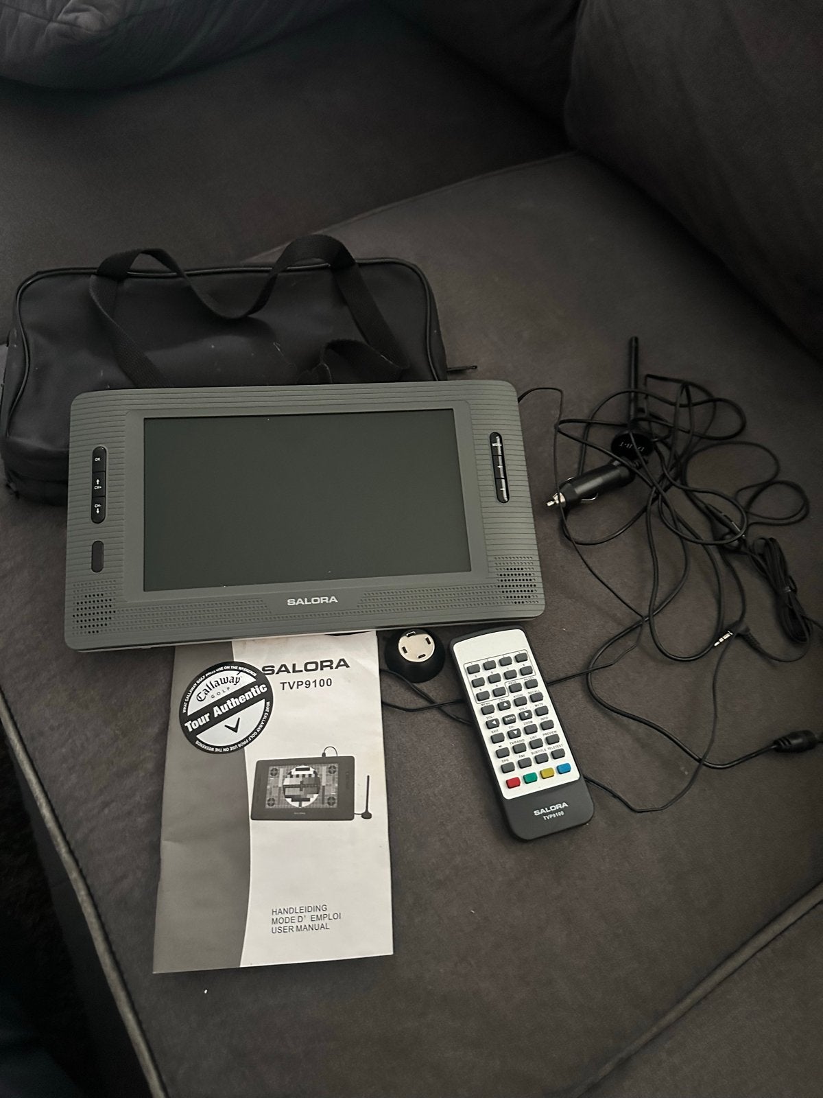 Salora TVP9100 Draagbare TV - Compleet met accessoires, Ophalen of Verzenden, Gebruikt