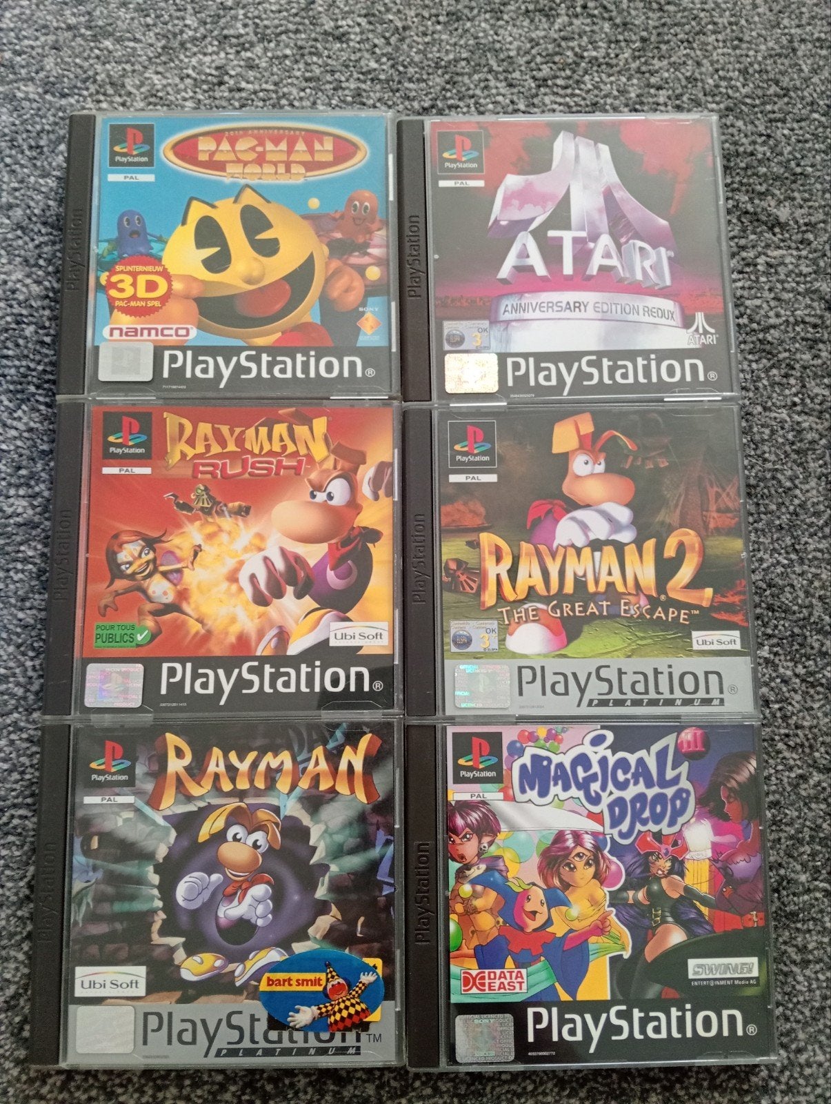 PlayStation 1 Games: Pac-Man, Rayman, Atari, Magical Drop, Avontuur en Actie, Verzenden, 1 speler, Zo goed als nieuw