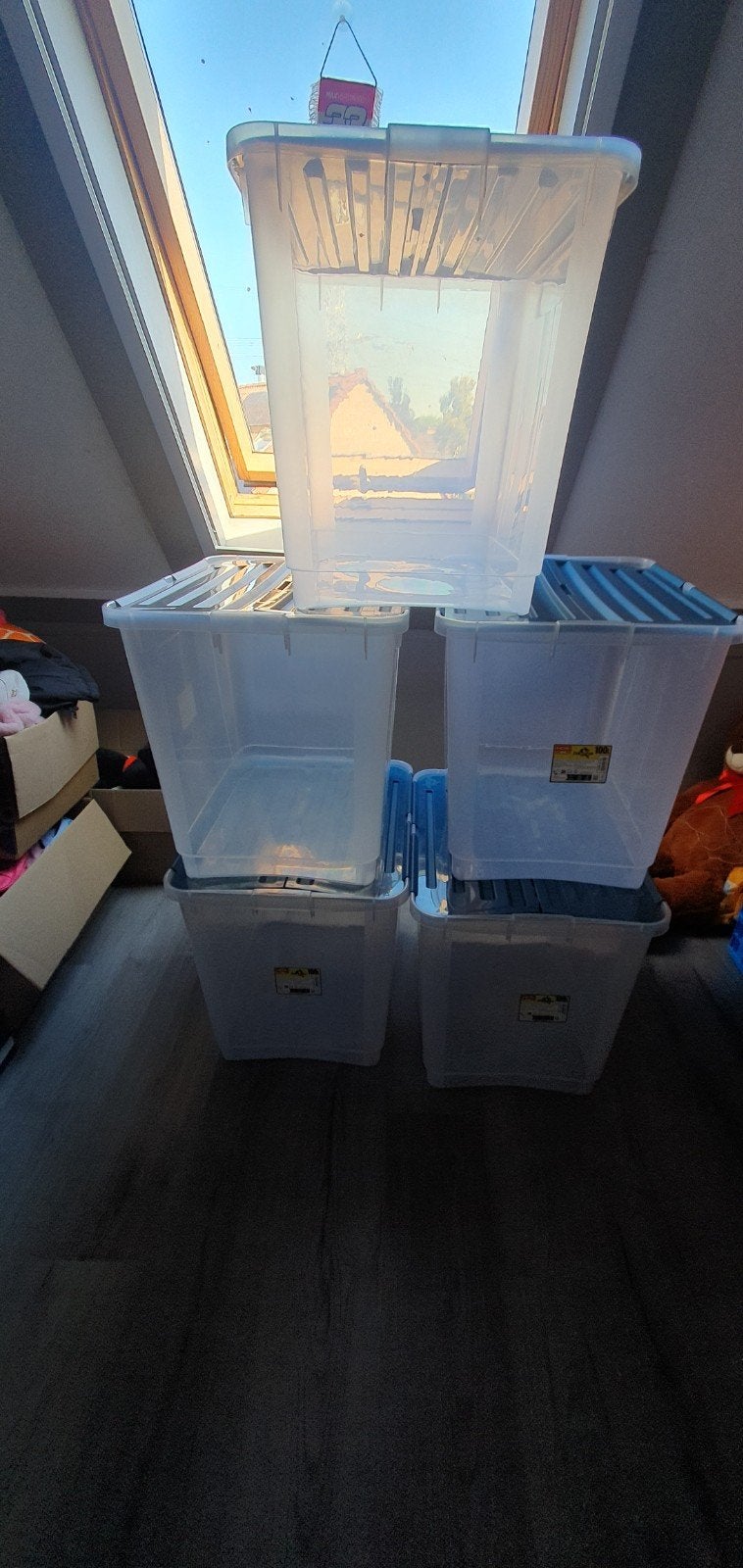 Transparante opbergboxen 100L - Dragonbox, Gebruikt, 40 tot 60 cm, Bak of Kist, 35 tot 50 cm