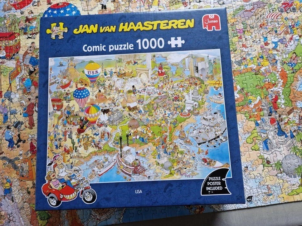 Jan van Haasteren USA, Ophalen, 500 t/m 1500 stukjes, Zo goed als nieuw