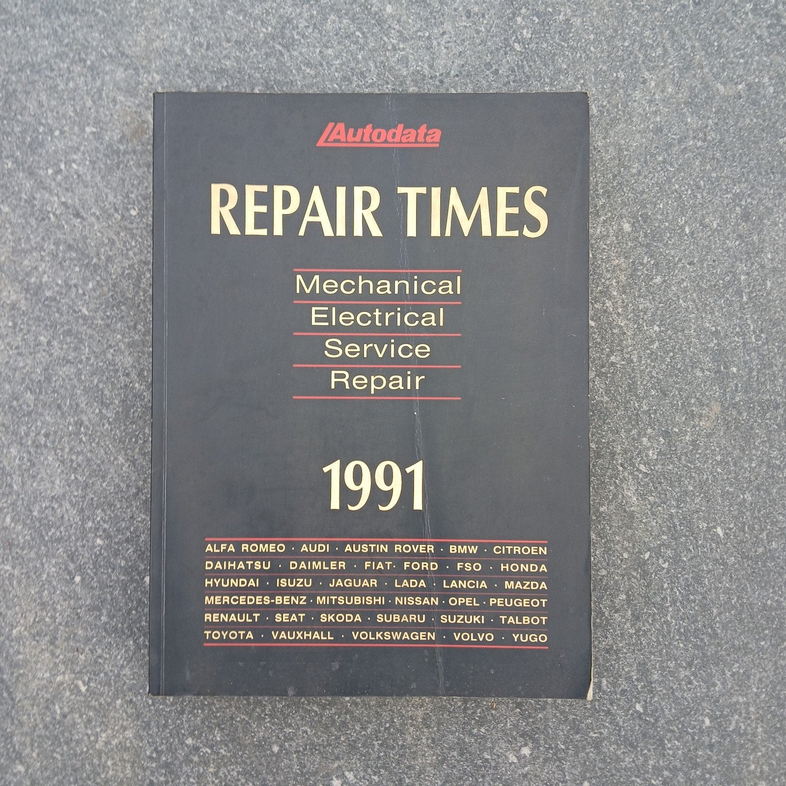 Autodata Repair Times 1991 - Mechanisch, Elektrisch, Service, Gelezen, Algemeen, Ophalen of Verzenden, Autodata