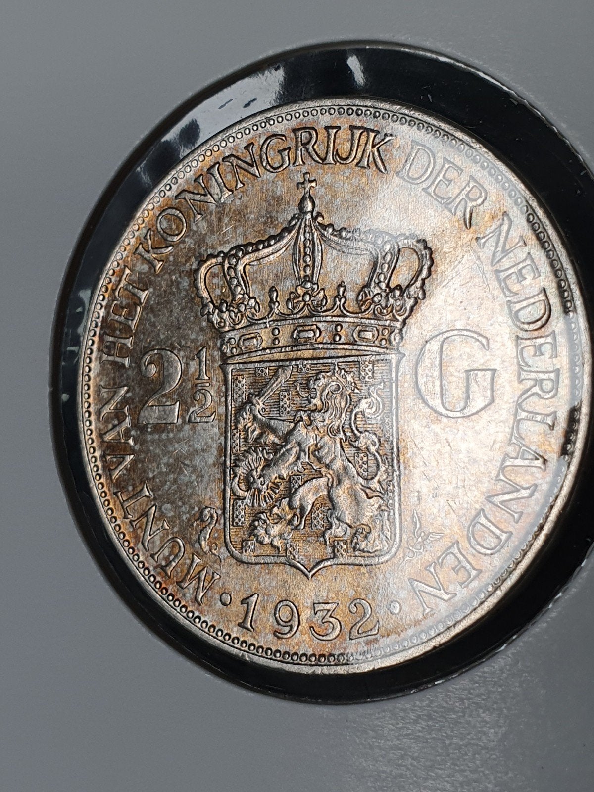 Zilveren 2½ Gulden Koningin Wilhelmina 1932, Zilver, Ophalen of Verzenden, Koningin Wilhelmina, Losse munt