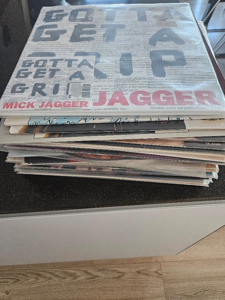 Mick jagger rolling stones  vinyl collectie, Overige typen, Ophalen of Verzenden, Zo goed als nieuw, 12 inch