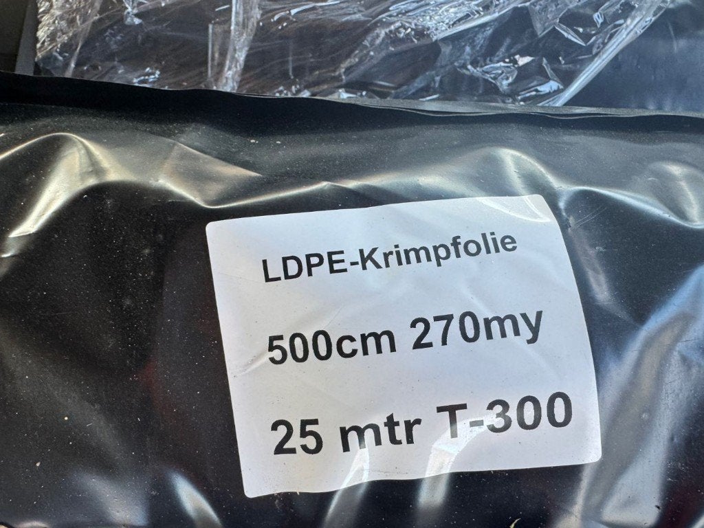 LDPE krimpfolie 270my 5m breed - 4 rollen nieuw!, Doe-het-zelf en Verbouw, Zeil en Folie, Ophalen, -, -, Nieuw