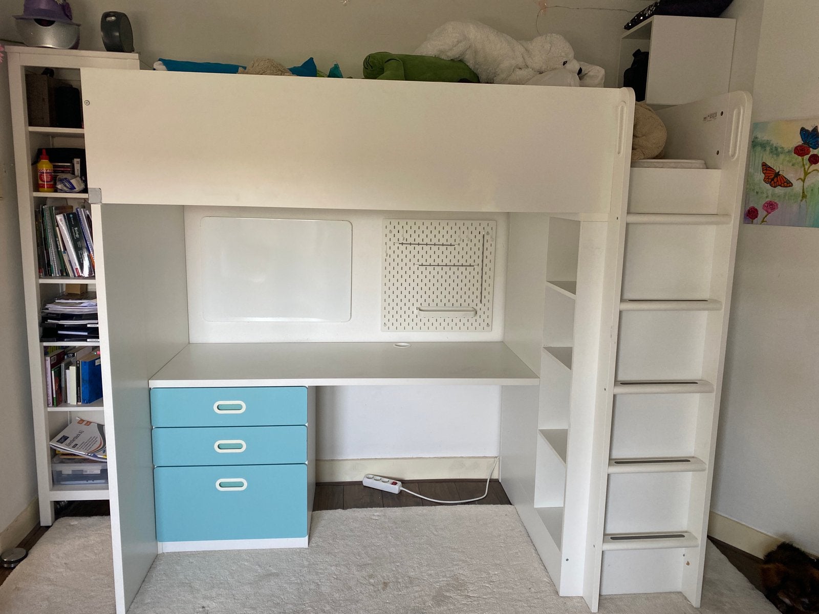Ikea bunk bed / hoogslaper met desk incl. Mattress, Kinderen en Baby's, Kinderkamer | Stapelbedden en Hoogslapers, Ophalen, Zo goed als nieuw