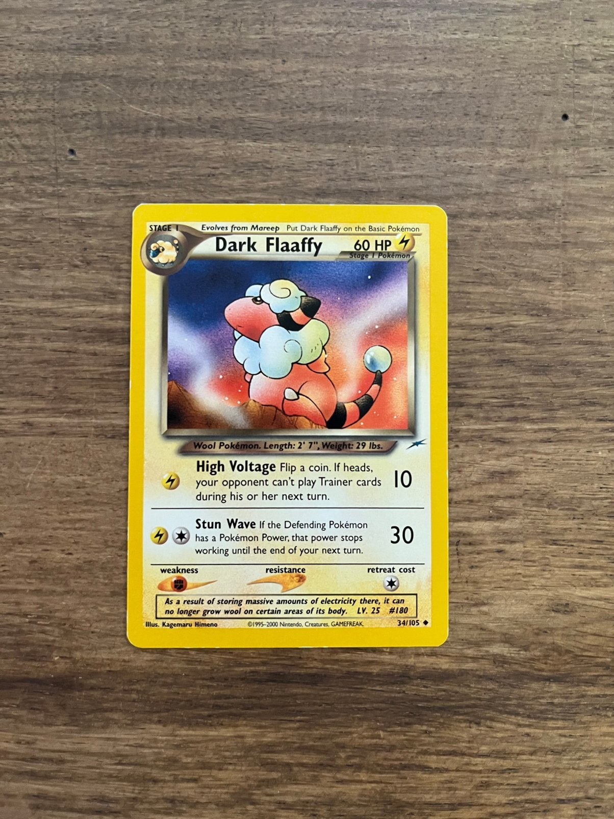 Dark Flaaffy 34/105 - Neo Destiny, Ophalen of Verzenden, Zo goed als nieuw, Losse kaart