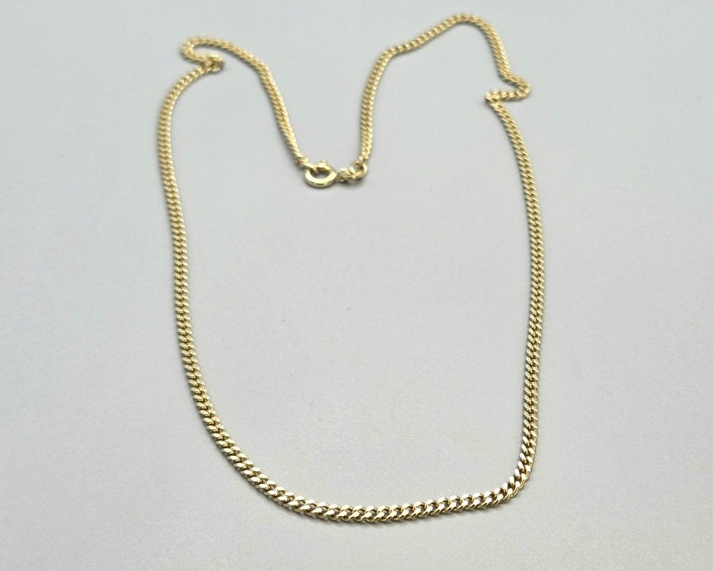 Gouden vintage gourmet schakel ketting. 2026/574, Sieraden, Tassen en Uiterlijk, ., Ophalen of Verzenden, Zo goed als nieuw, .