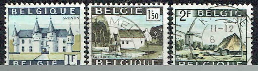 Belgie 1968 Frankeerzegel Toerisme Spontin Kasterlee Bokrijk, Verzenden, Gestempeld, Plaats of Gebouw