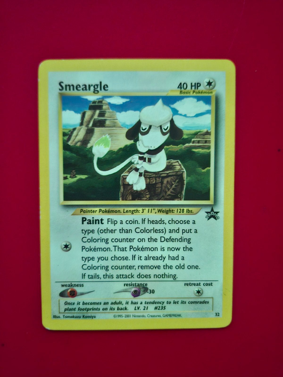 Smeargle #32 Pokemon Promo Kaart, Ophalen of Verzenden, Gebruikt, Losse kaart