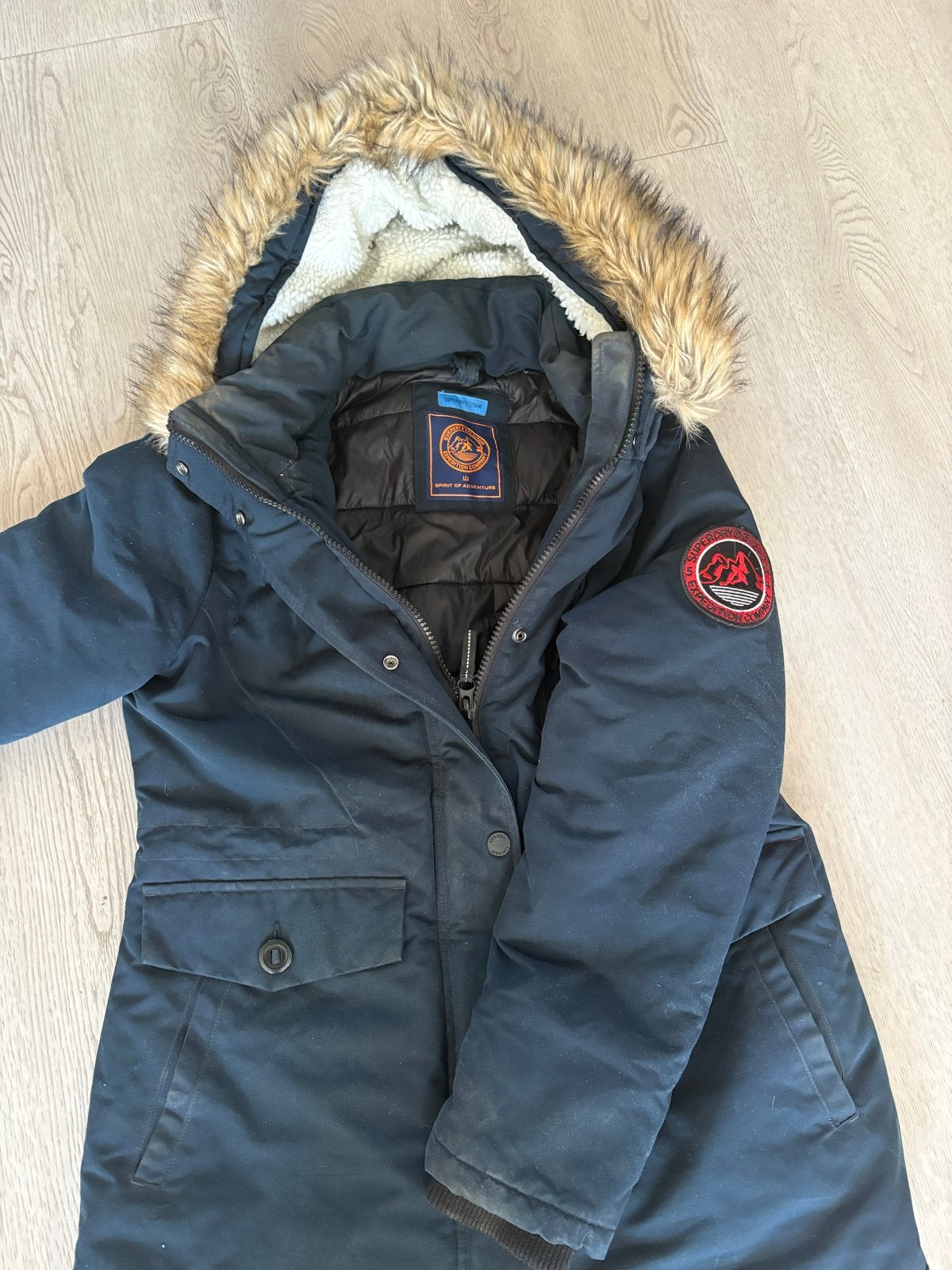 Superdry Everest Expedition Company Winterjas Maat S, Kleding | Dames, Jassen | Winter, Ophalen of Verzenden, Gedragen, Maat 42/44 (L)