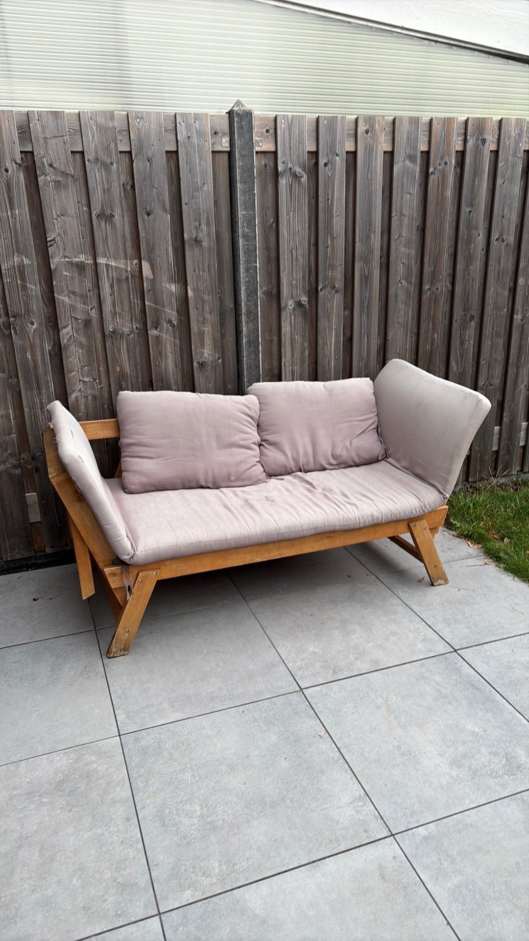 Tuinbank met kussens, Tuin en Terras, Tuinbanken, Ophalen, Gebruikt, Hout