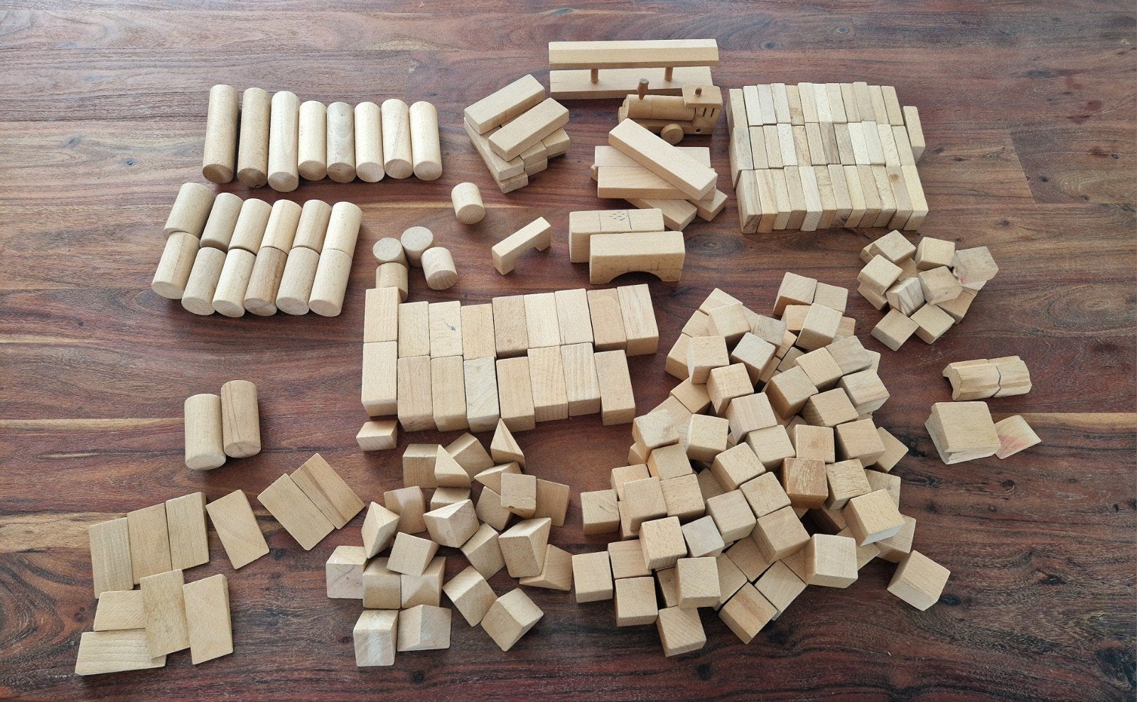 Houten bouwstenen, Ophalen