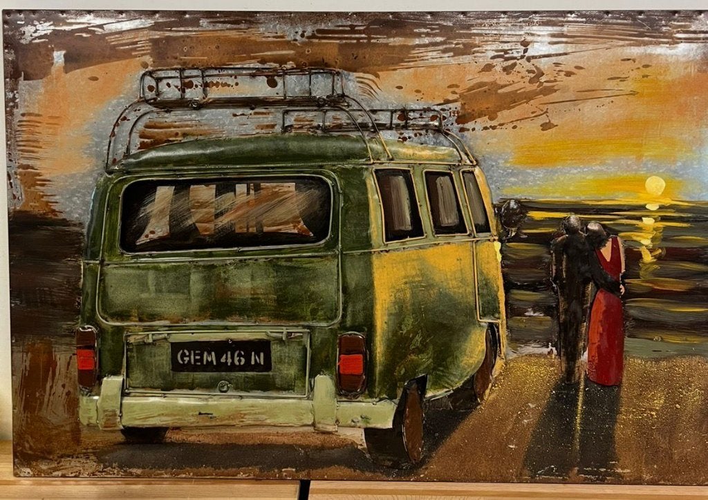 Mooi metalen volkwagen 3D Schilderij, Huis en Inrichting, Woonaccessoires | Schilderijen, Tekeningen en Foto's, Ophalen of Verzenden