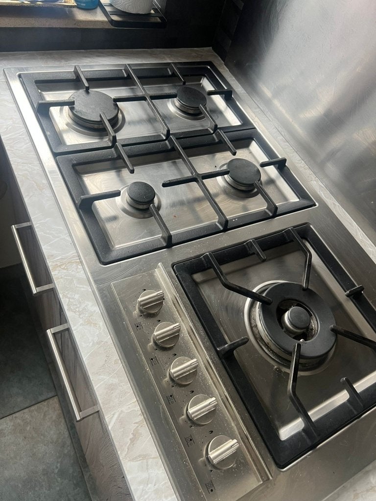 Etna rvs inbouw 5 pits gasfornuis met wokbrander 50x90cm, Witgoed en Apparatuur, Ophalen, Gebruikt, Inbouw, Gas