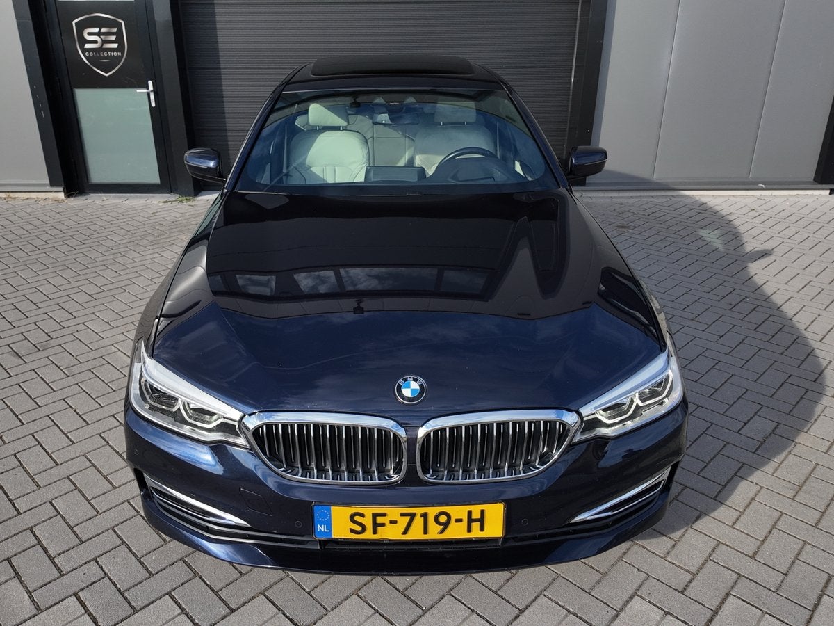 BMW 5-Serie 520i 184pk Aut. 2018 Blauw, Auto's, 1998 cc, Achterwielaandrijving, Euro 6, 4 cilinders