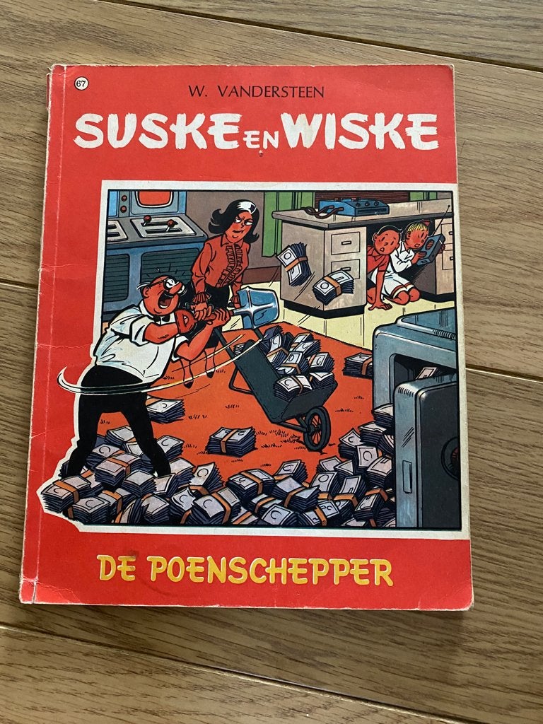 Suske en Wiske 67 De poenschepper (1e druk 1967 matte kaft!), Eén stripboek, Ophalen of Verzenden, Gelezen