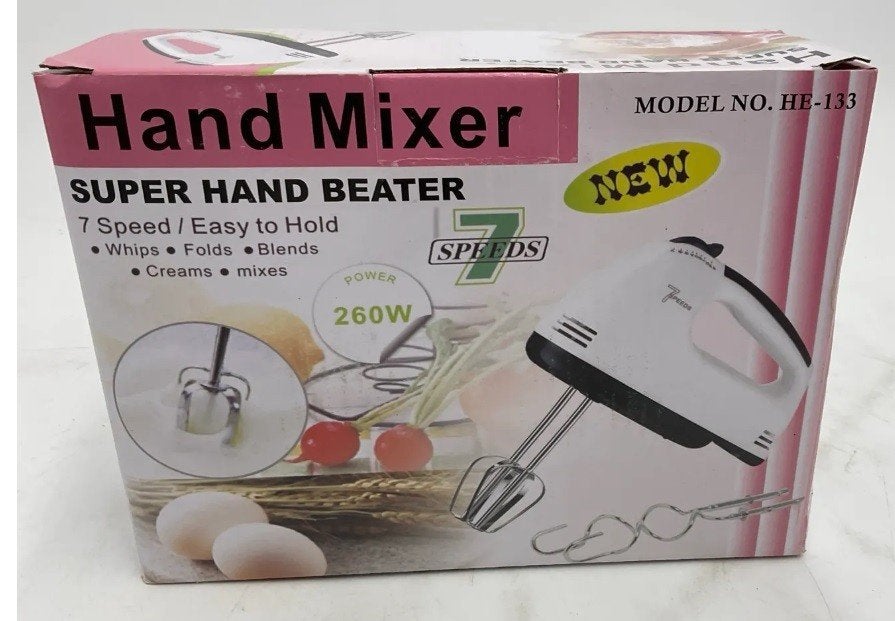 HANDMIXER 260 watt NIEUW IN DOOS, Witgoed en Apparatuur, Nieuw, 3 snelheden of meer, Ophalen of Verzenden, Vaatwasserbestendig