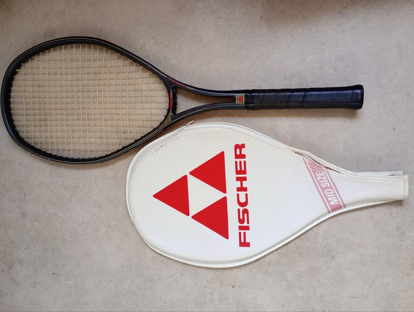 Vintage Fischer Midsize Superform Open Lite Tennisracket, Ophalen of Verzenden, Zo goed als nieuw, Racket, L2