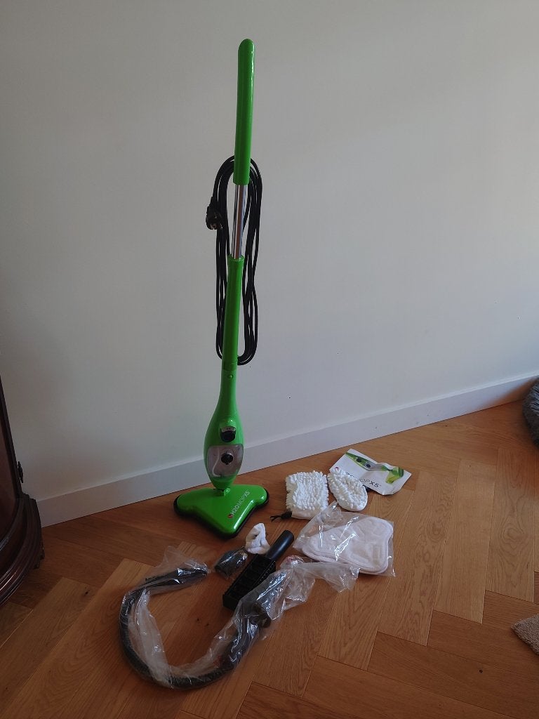 H2O Mop X5 Stoomreiniger Thane met accessoires, Ophalen, Zo goed als nieuw, Stoomreiniger