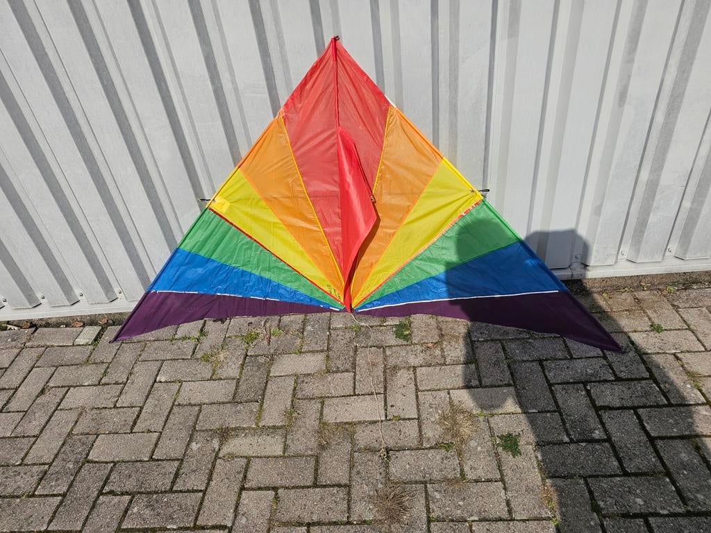 Delta Regenboog Vlieger 200x100 cm, Ophalen of Verzenden, T, Info@vliegertijd.nl, Info@vliegertijd.nl