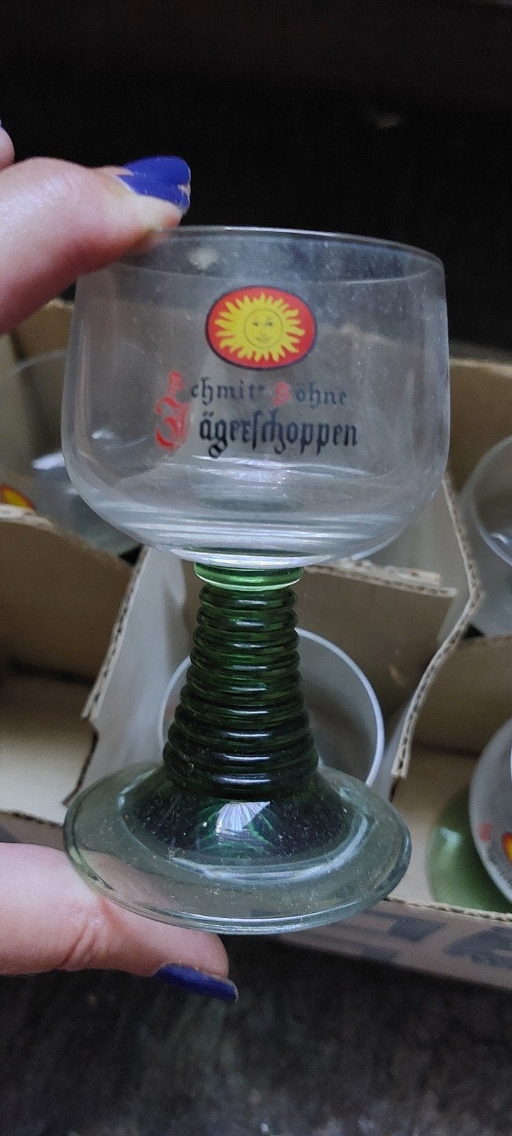 6 kleine moezelglaasjes retro, Ophalen, Nieuw, Overige typen