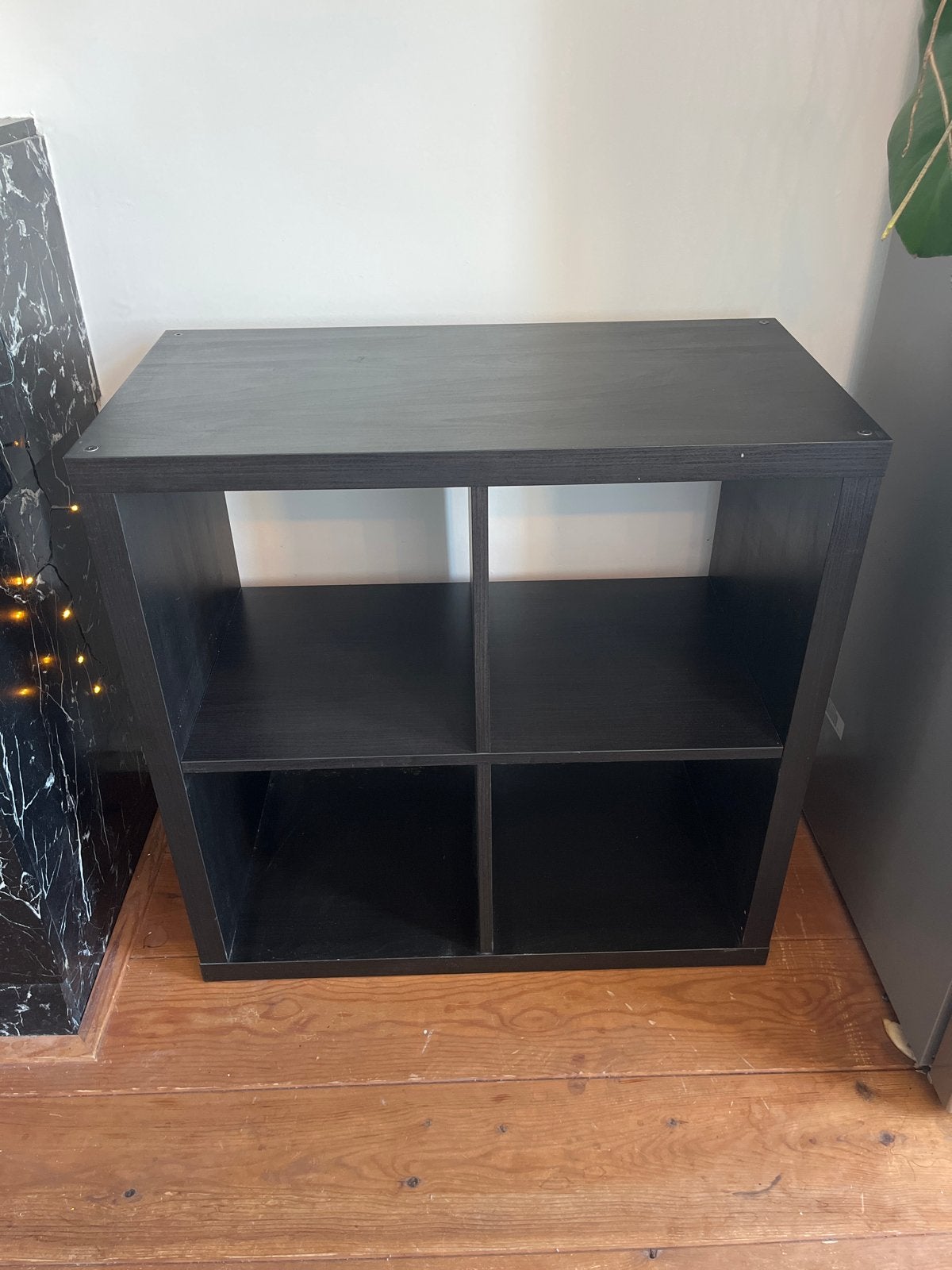Zwart IKEA Kallax vakkenkast 2x2, Huis en Inrichting, Ophalen, Met plank(en), Gebruikt, 50 tot 100 cm