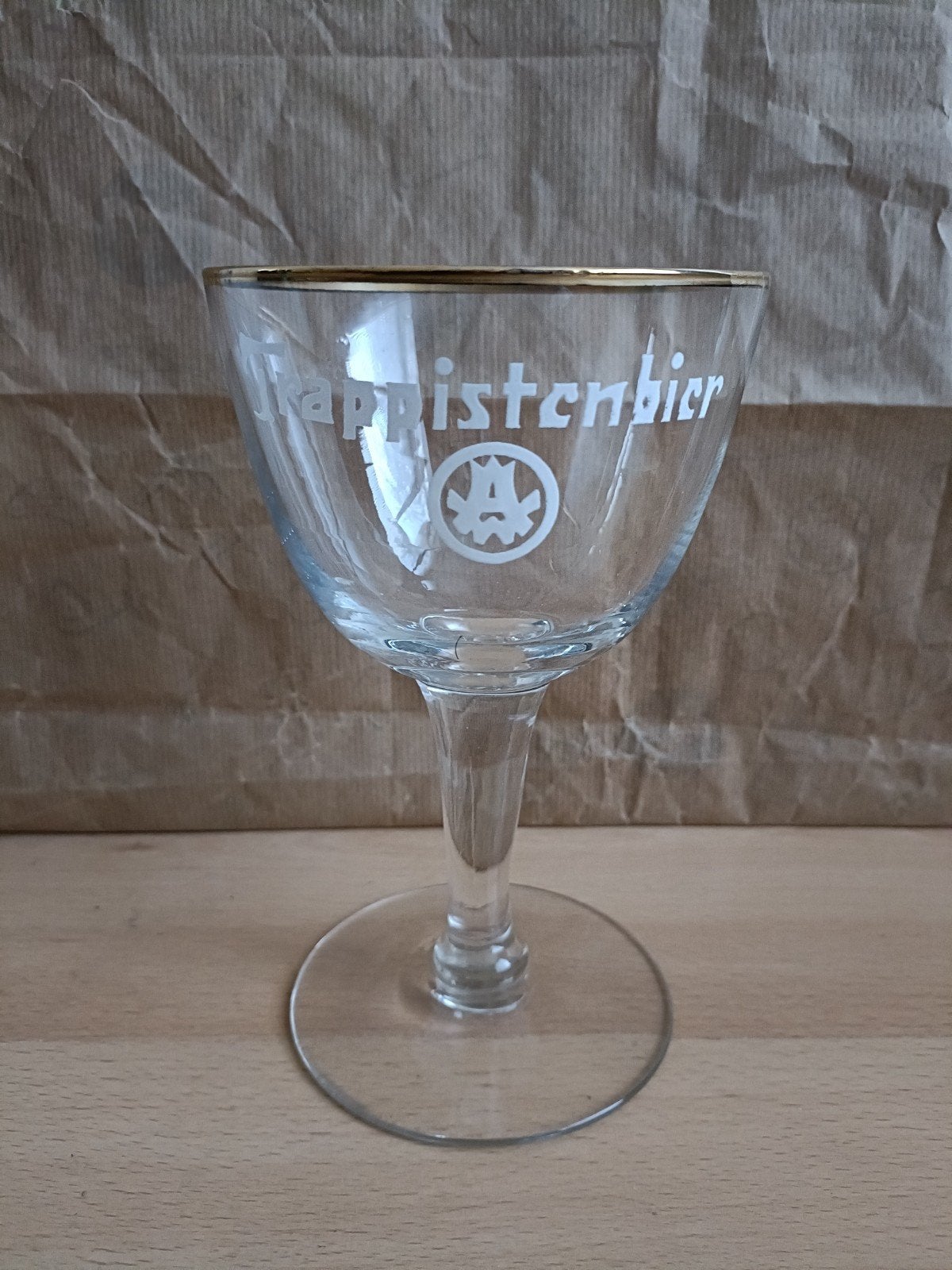 Westmalle Trappist glas met gouden rand, Ophalen of Verzenden, Zo goed als nieuw, Glas of Glazen, Overige merken