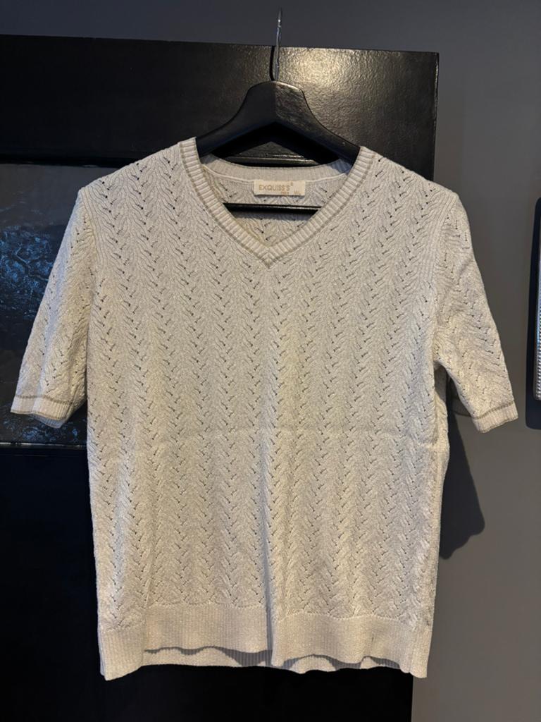 Exquiss top maat m, Kleding | Dames, Ophalen of Verzenden, Zo goed als nieuw, Beige, Korte mouw