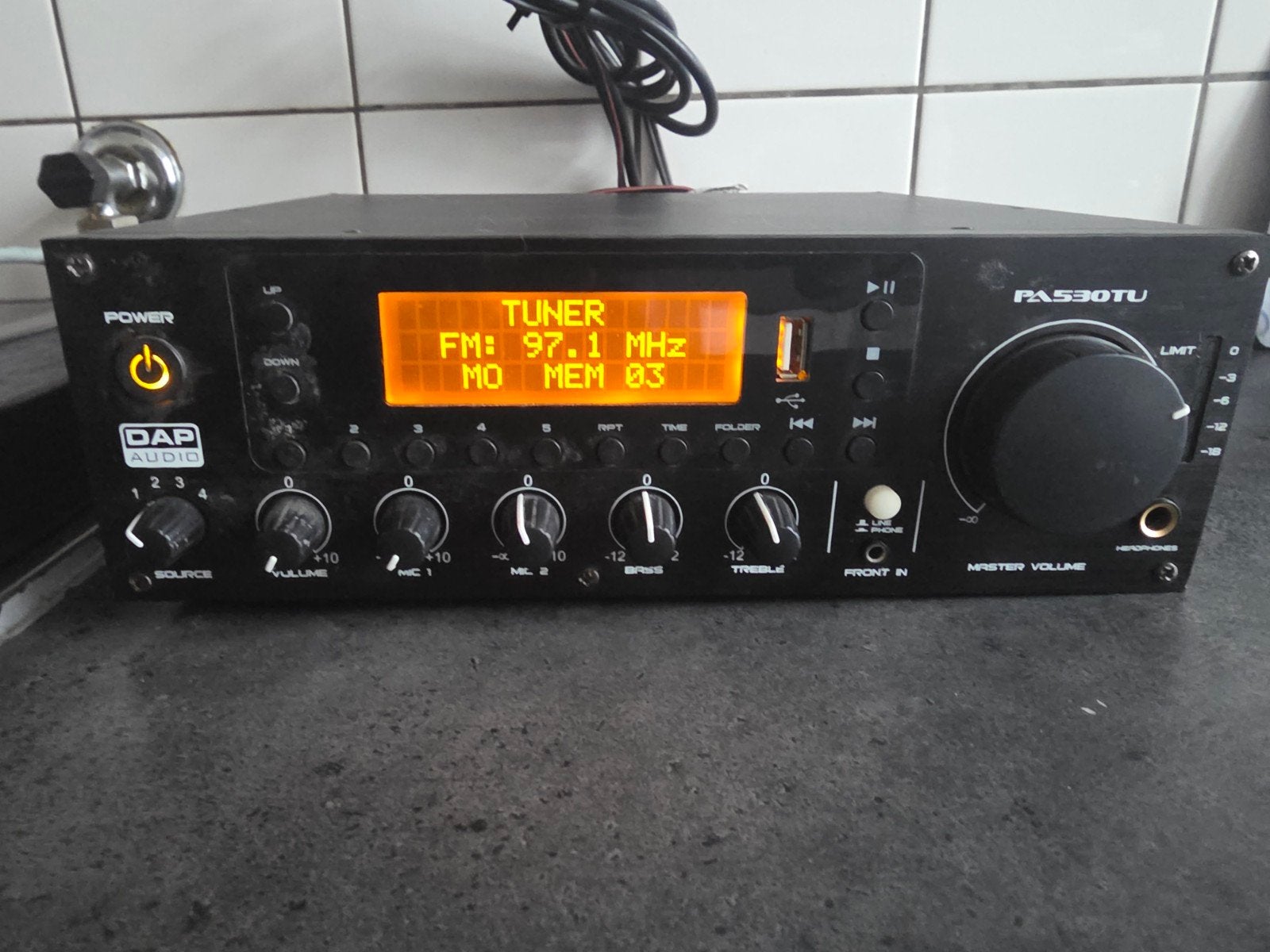 DAP Audio PA-330TU Versterker - Zo goed als nieuw, Overige systemen, Zo goed als nieuw, Minder dan 60 watt, Ophalen