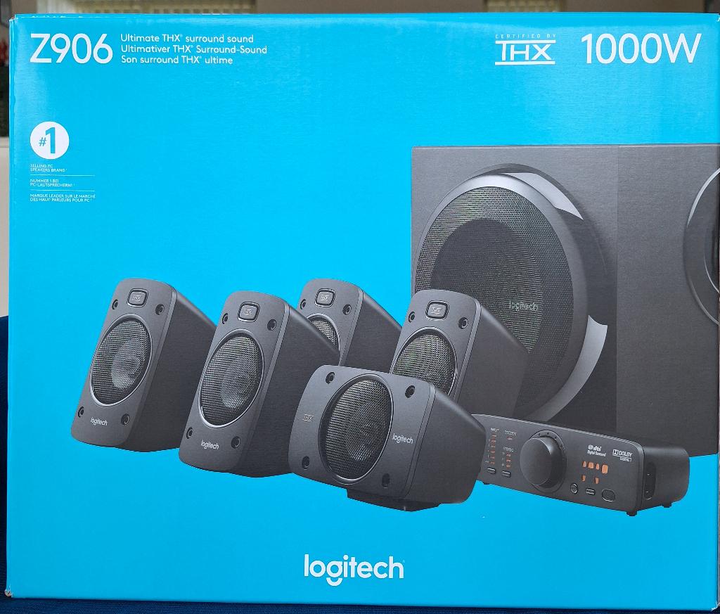 Logitech Z906 THX Surround Sound Speakerset 1000w, Audio, Tv en Foto, Luidsprekers, Nieuw, Complete surroundset, 120 watt of meer