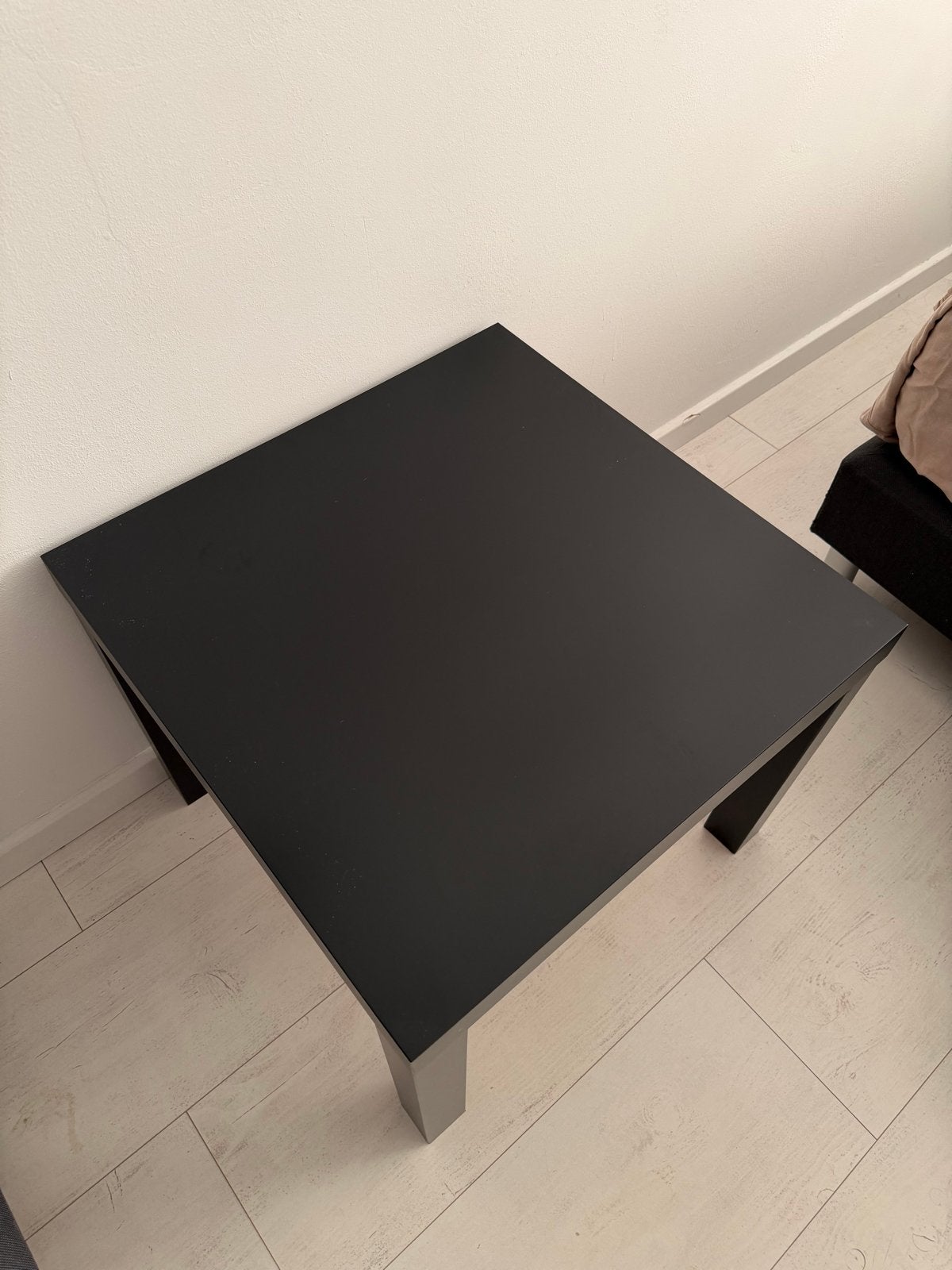 GRATIS AFHALEN - Zwarte vierkante bijzettafel IKEA, Ophalen, Minder dan 45 cm, Vierkant, 55 tot 75 cm