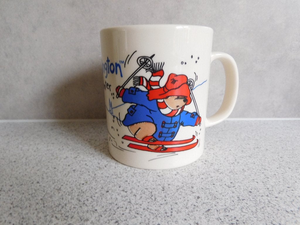 Mok Paddington Bear Winter Douwe Egberts - 9x8 cm, Overige merken, Keramiek, Vintage, Zo goed als nieuw