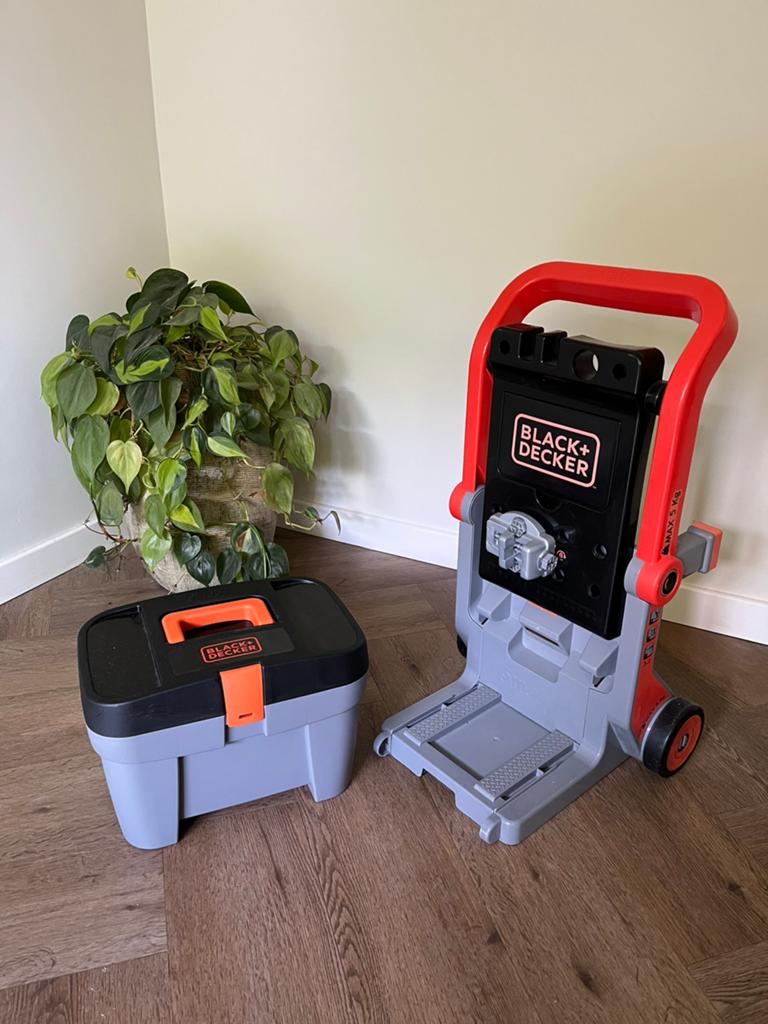 Smoby black + decker 3 in 1 steekwagen, Ophalen, Zo goed als nieuw, Kunststof