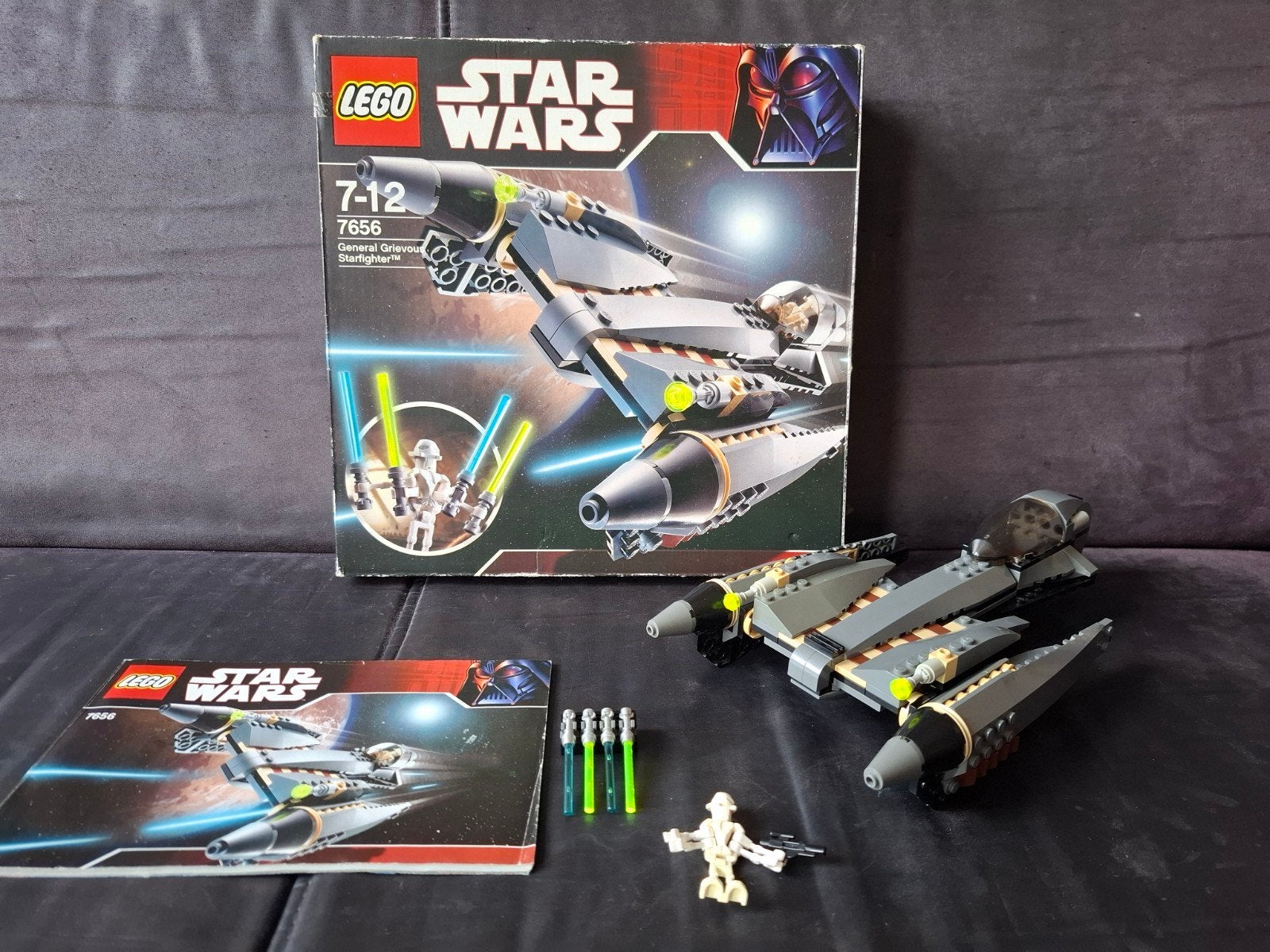 Lego Star Wars 7656 General Grievous Starfighter with box, Gebruikt, Inclusief instructies, Star Wars, Lego