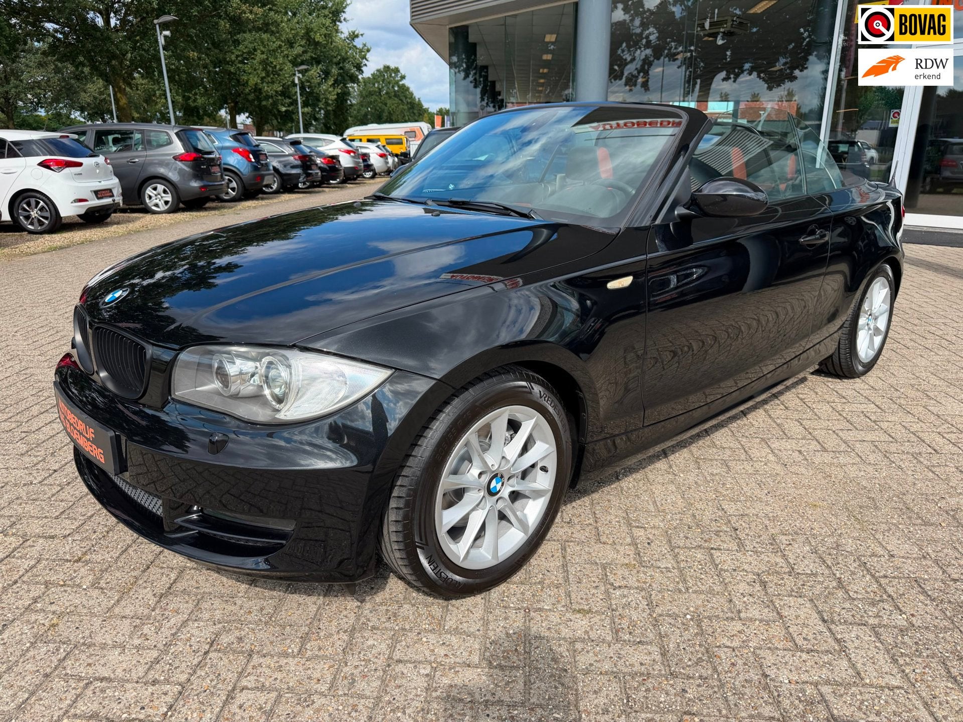 BMW 1-serie Cabrio 120i Cabrio, Clima, Half Leer Audio Profe, 1-Serie, Zwart, 4 cilinders, Cabriolet