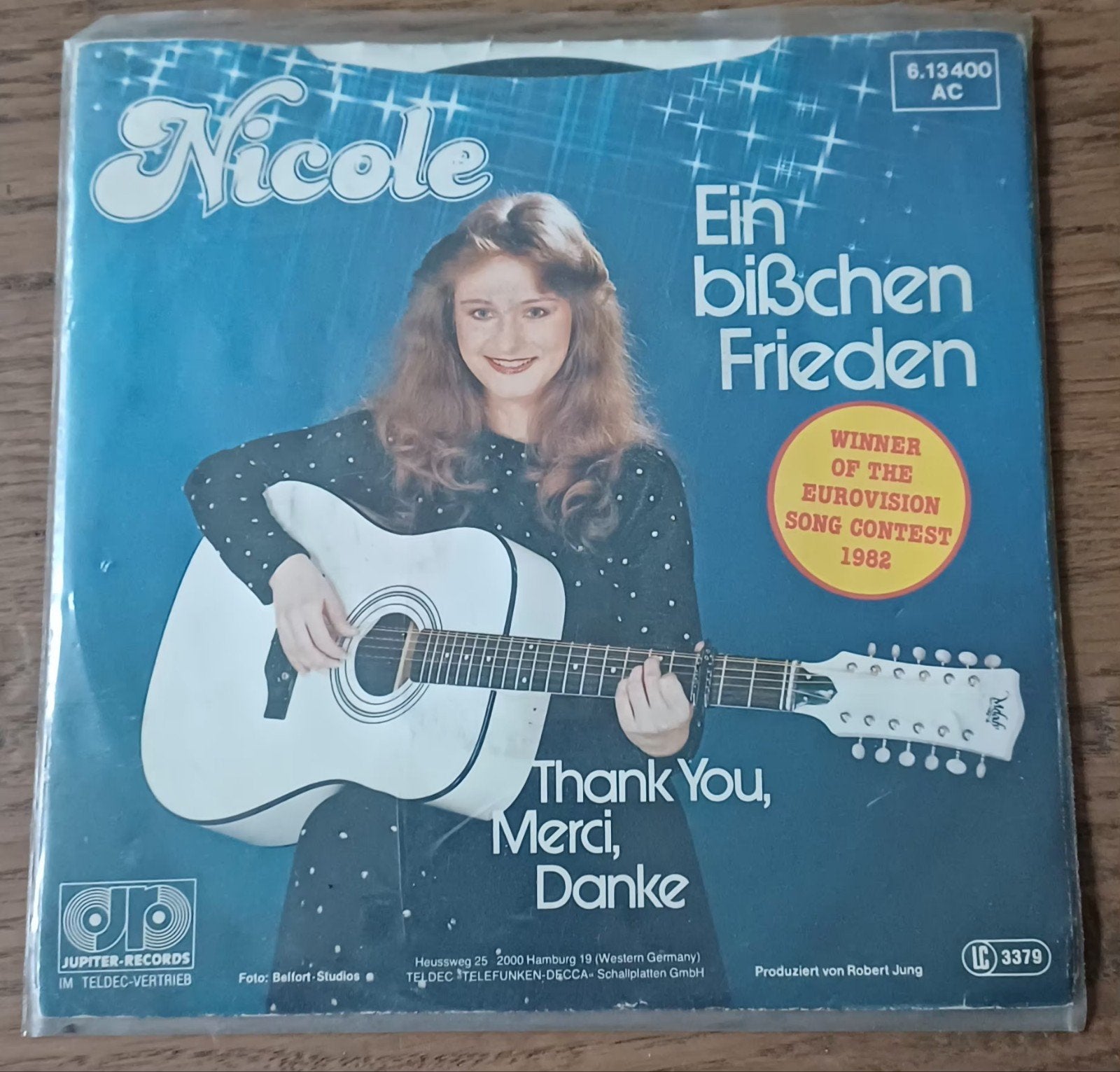 Nicole - Ein bißchen Frieden 7 inch vinyl single, Gebruikt, 7 inch, EP, Beschermende buitenhoes