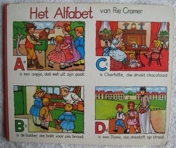 Alfabet boek (witte en gele karton uitvoering) Rie Cramer, Gelezen, Fictie algemeen, Ophalen of Verzenden, 4 jaar
