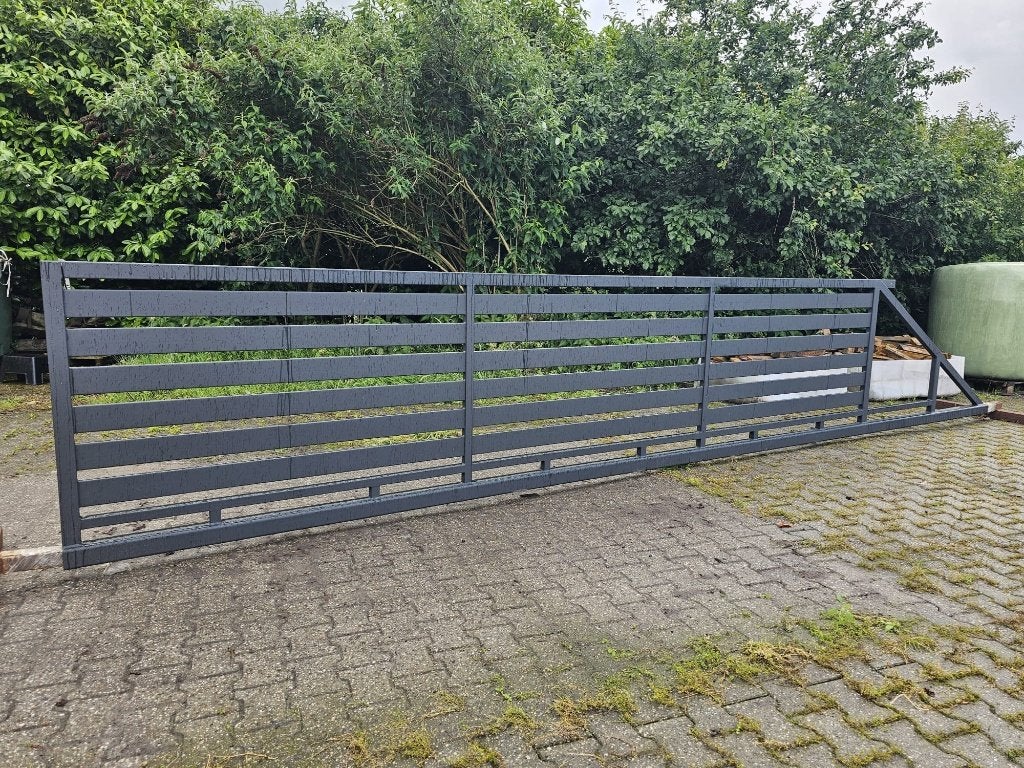 AANBIEDING! Moderne schuifpoort 500x120cm compleet RAL7021