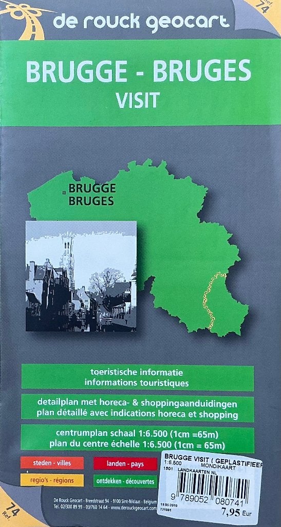Plattegrond Brugge / Bruges, Rough Guide, Fiets- of Wandelgids, Europa, Nieuw