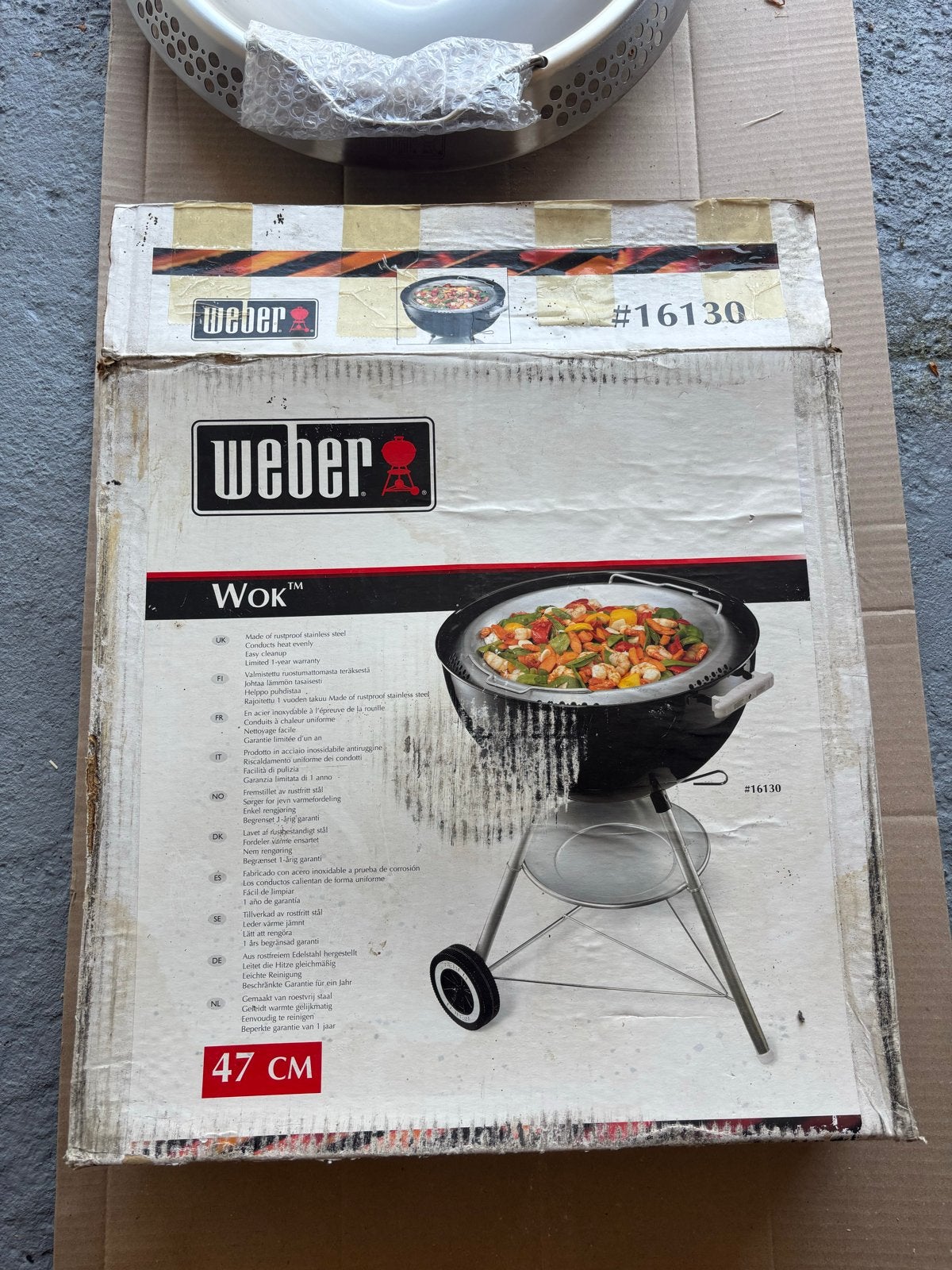 Weber Wok voor BBQ - 47cm - ongebruikt, Ophalen of Verzenden, Nieuw