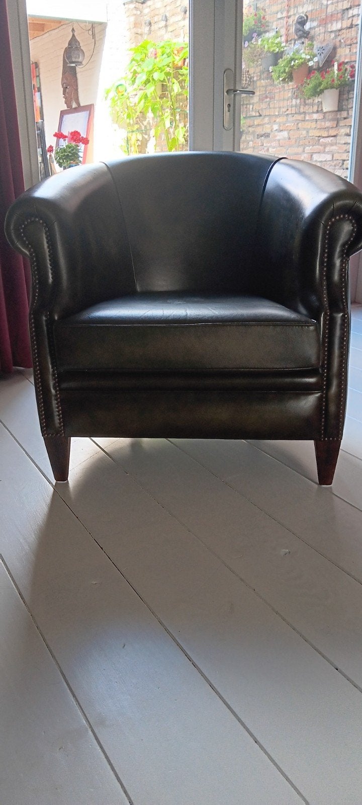 Chesterfield club fauteuil, Ophalen, 75 tot 100 cm, 75 tot 100 cm