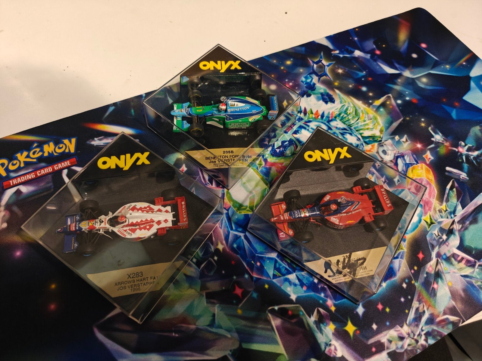 Gesigneerd Jos Verstappen  3x Onyx modellen, Ophalen of Verzenden, Zo goed als nieuw, Formule 1