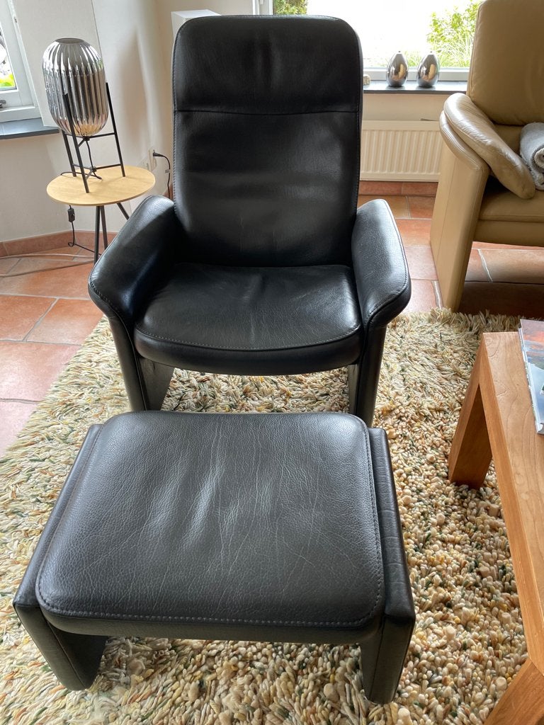 De Sede Lounge chair donkerbruin leer, Ophalen, Gebruikt, Bruin, Leer