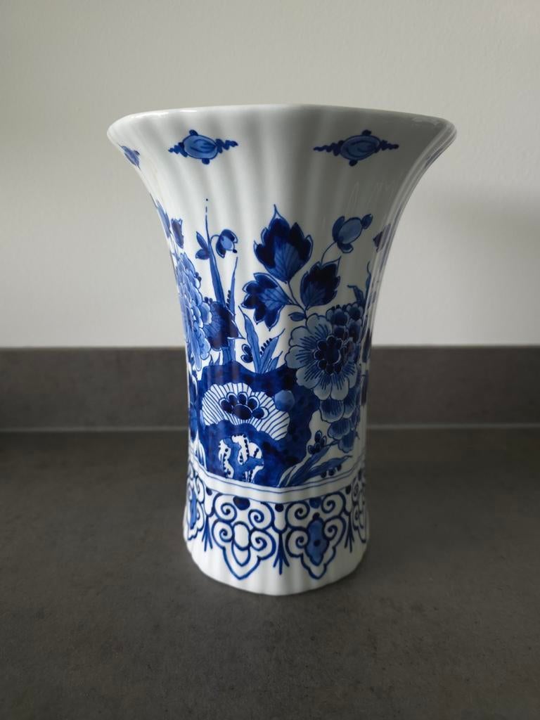 Prachtige Royal Delft vaas, Delfts Blauw, 21 cm hoog, Ophalen of Verzenden