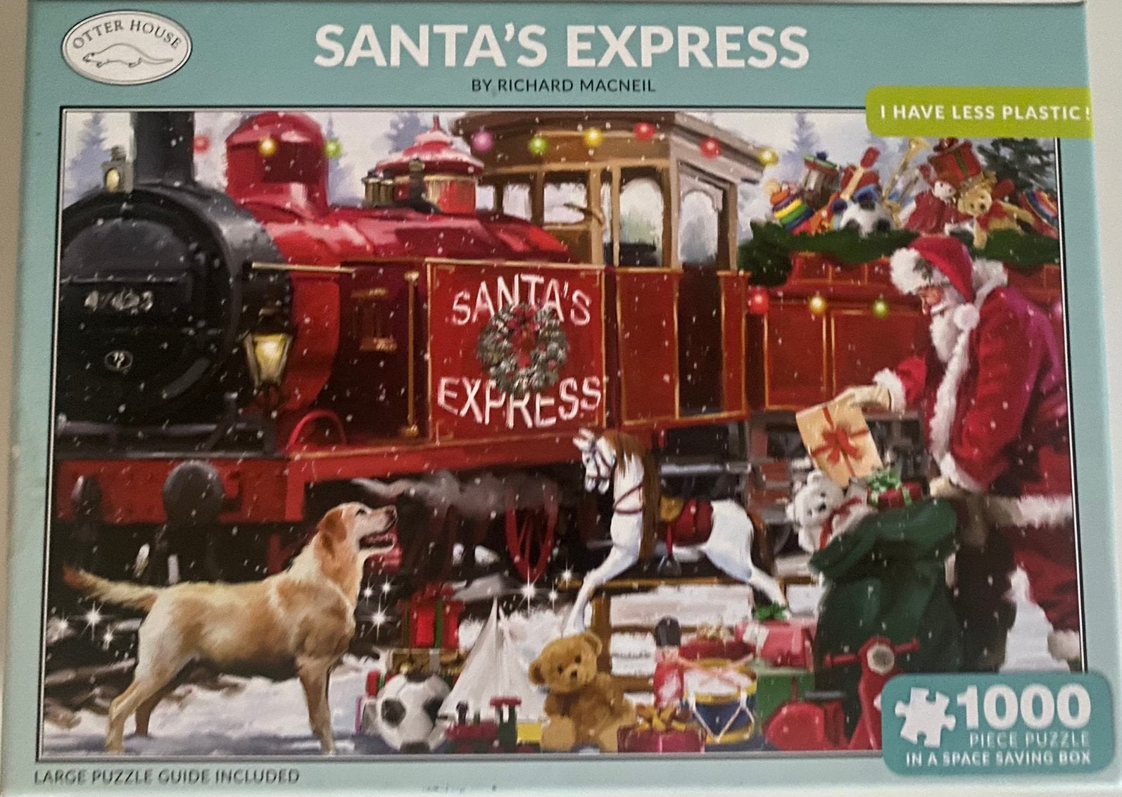 Santa’s Express Kerstpuzzel 1000 stukjes, Ophalen of Verzenden, 500 t/m 1500 stukjes, Zo goed als nieuw, Legpuzzel