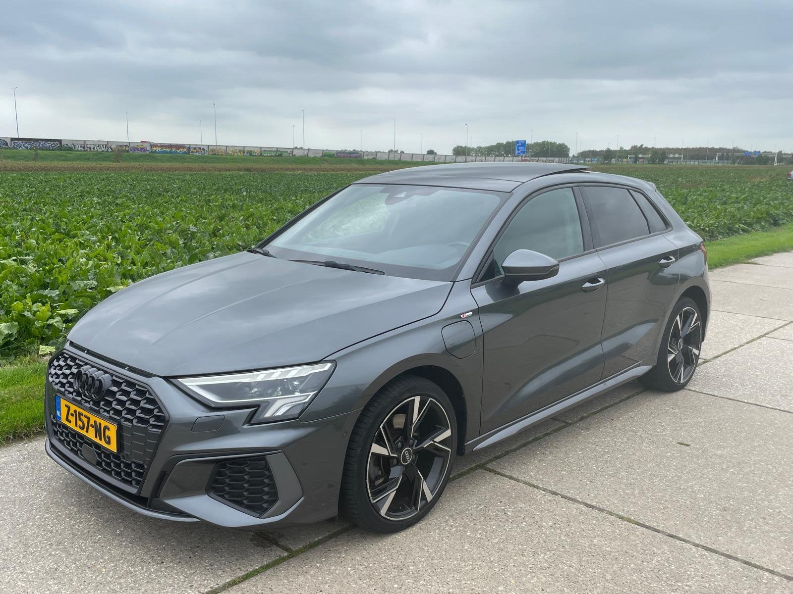 Audi A3 Sportback 40 TFSIe 3x S-Line/Pano/Keyless/Camera/BTW, 4 cilinders, Leder, Grijs, Te koop