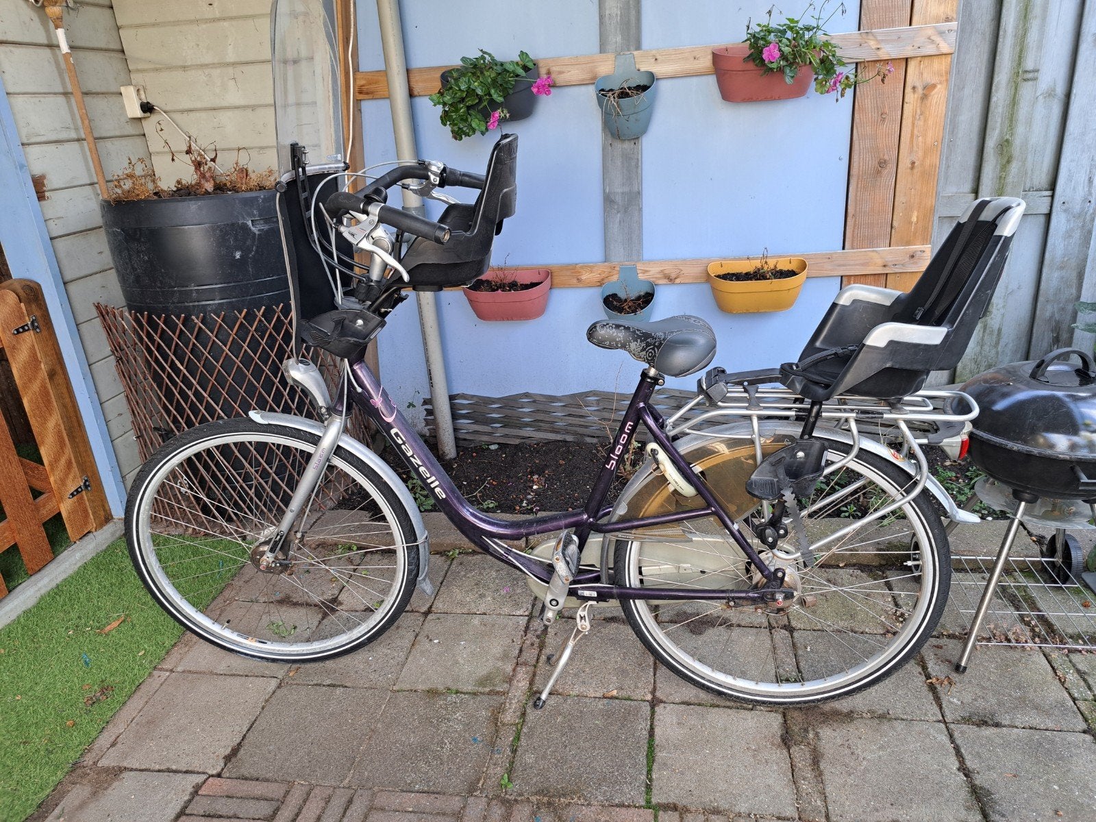 gazelle bloom moederfiets met 2 zitjes, Ophalen, 2 zitjes, Gebruikt, Gazelle