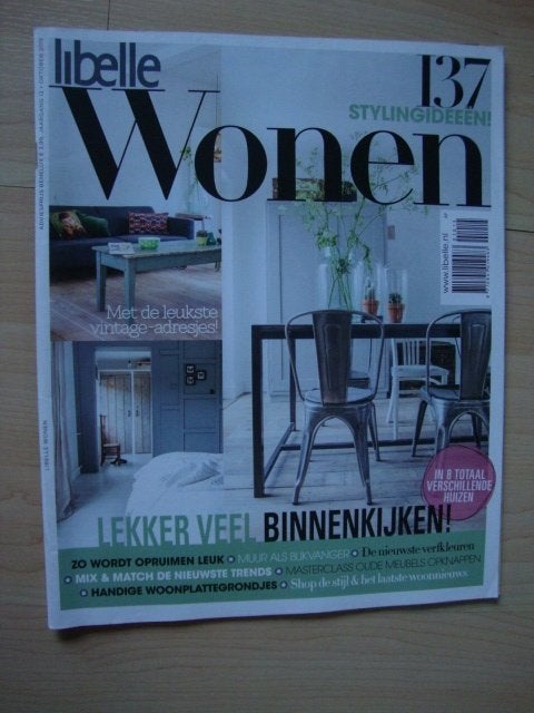 Tijdschrift LIBELLE WONEN OKTOBER 2015, Ophalen of Verzenden, Gelezen, Damesbladen