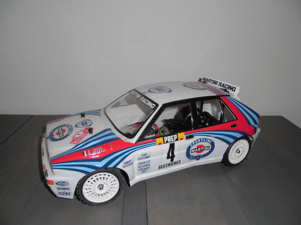 TAMIYA TT-02 met LANCIA DELTA BODY, Elektro, Ophalen of Verzenden, Zo goed als nieuw, Schaal 1:10