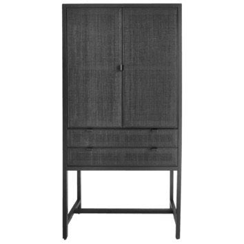 Kwantum Nero webbing kast zwart, Huis en Inrichting, Ophalen, Zo goed als nieuw, 25 tot 50 cm